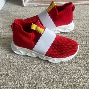 Kids Red and White Sneakers, size 1